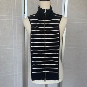 Veronica Beard Black/White Striped Dickey sz O/S